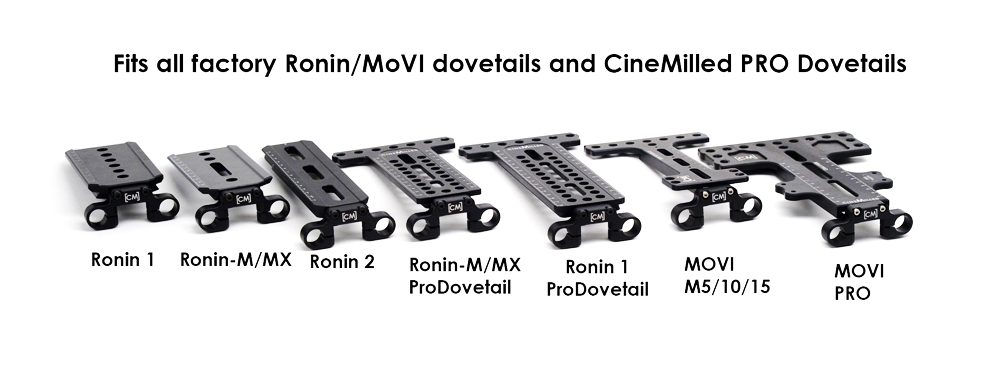 Ronin MōVI Rod Support for Dovetails CineMilled